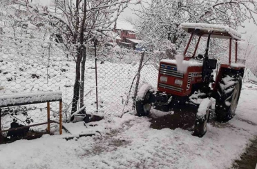 Kavak’ta kar yağışı 