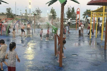 Kavurucu sıcakta çocukların serinlik adresi su oyun parkları 