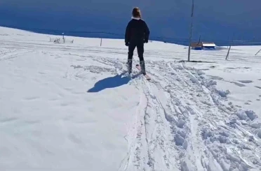 Kayak merkezi olmayan Giresun’da kayak sezonu Eğribel’de açıldı 
