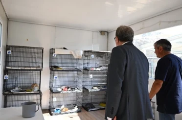 Kaymakam Helvacı’dan hayvan bakımevinde yerinde inceleme 