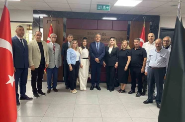 Kaymakam Şahin’e muhtarlardan hayırlı olsun ziyareti 