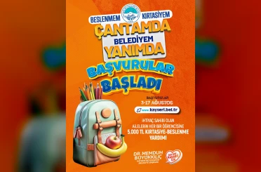 Kayseri Büyükşehir’in 5 bin TL’lik eğitim desteği başvuruları başladı