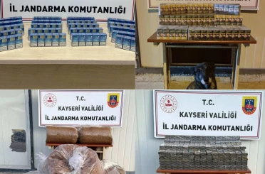 Kayseri’de 2 bin 375 paket kaçak sigara ele geçirildi 
