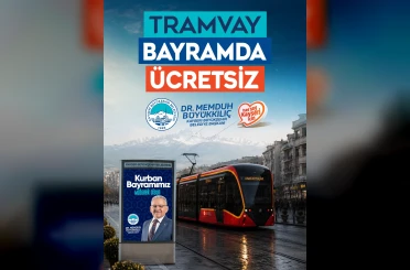 Kayseri’de tramvaylar bayramda ücretsiz 