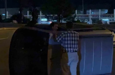 Kaza yaptığı aracıyla gitmek istedi, ekiplere zor anlar yaşattı 