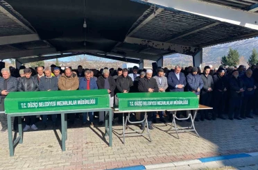 Kazada hayatını kaybeden baba ve gelin Düziçi’nde son yolculuğuna uğurlandı 