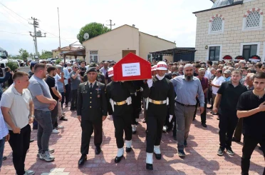Kazada ölen Bafralı astsubay, son yolculuğuna uğurlandı 