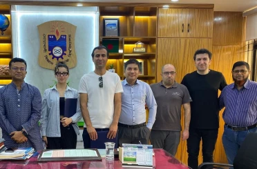 KBÜ ile Bangladeş Üniversitesi arasında akademik iş birliği teması 