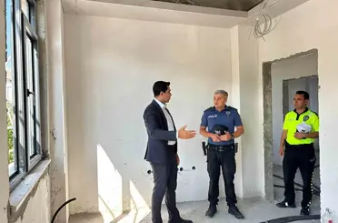 Kemah’ta İlçe Emniyet Amirliği hizmet binası inşaatı sürüyor
