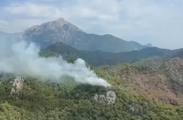 Kemer’de orman yangını
