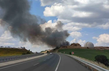 Keşan’da Katı Atık Bertaraf Tesisi’nde çıkan yangın söndürüldü 