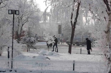 Kırağı sonrası görsel şölen oluştu 