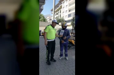 Kırşehir’de motokuryelere bilgilendirme faaliyeti 