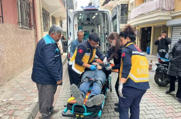 Klima motoru yerinden çıktı, işçi yere çakıldı 