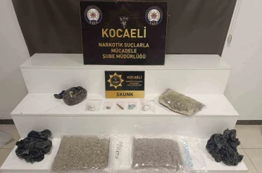 Kocaeli’de kilolarca skunk ele geçirildi 