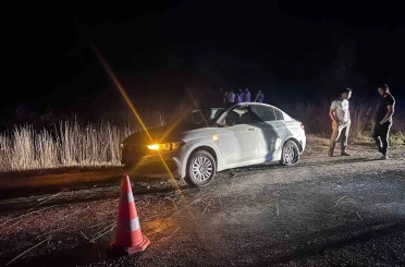 Kontrolden çıkan otomobil şarampole uçtu, sürücü yaralandı 