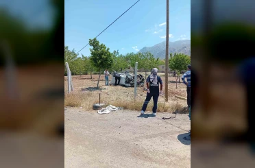 Kontrolden çıkan otomobil takla attı: 1 yaralı 