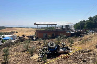 Kontrolden çıkarak devrilen traktörün sürücüsü hayatını kaybetti 