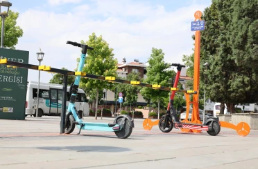 Konya Büyükşehir, Avrupa Bisiklet Başkenti Konya’da e-Skuter park noktalarını hizmete sundu