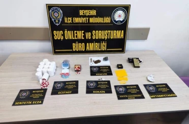 Konya'da eve düzenlenen operasyonda uyuşturucu ve mermi çıktı