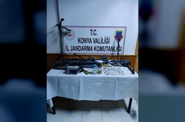 Konya’da jandarma ekiplerinden tarihi eser operasyonu