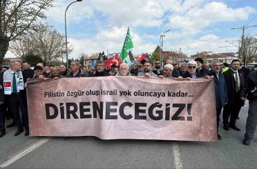 Konya’da Filistin’e destek yürüyüşü 