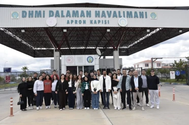 Köyceğiz MYO öğrencilerine havalimanında uygulamalı eğitim 