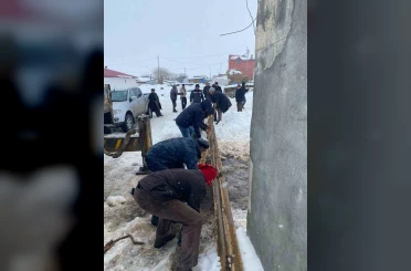 Köyün içme suyu şebekesindeki arıza giderildi 