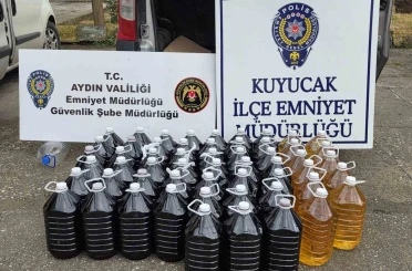 Kuyucak’ta 280 litre sahte alkol ele geçirildi 