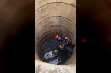 Kuyuya düşen köpek böyle kurtarıldı 
