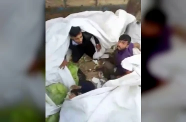 Lahana yüklü tırdan kaçak göçmenler çıktı 