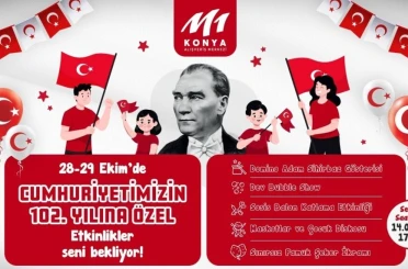 M1 Konya AVM’DE Cumhuriyet’in 102’nci yılı coşkuyla kutlanıyor 