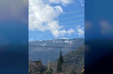 Madran Dağı zirvesi beyaza büründü 