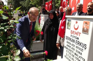 Malatya protokolünden şehitlik ziyareti 