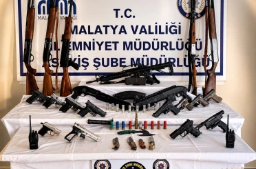 Malatya’da silah teşhirine operasyon: 56 şüpheli yakalandı 