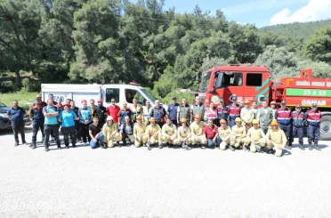 Manisa’da 5 ilçede eş zamanlı orman yangını tatbikatı gerçekleştirildi 