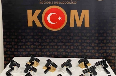 Mardin’de 13 ruhsatsız tabanca ele geçirildi 