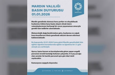 Mardin’de eğitime 1 gün ara verildi 