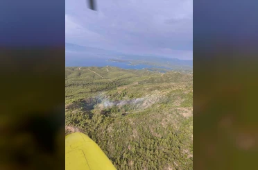 Marmaris’teki yıldırım kaynaklı orman yangını söndürüldü 