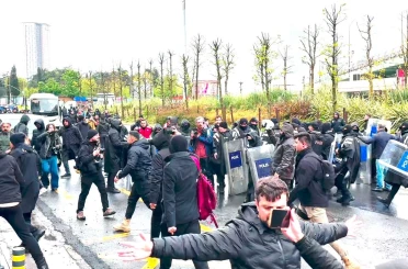 Mecidiyeköy’de izinsiz yürüyüşe polisten müdahale 