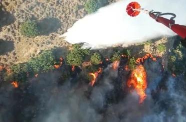 Menemen’deki yangına havadan 6 uçakla müdahale 