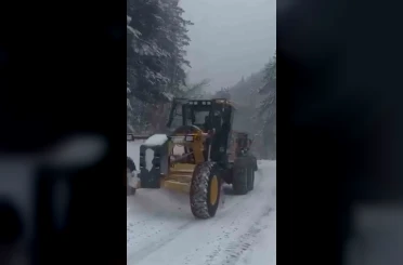 Mengen’de kar küreme çalışmaları başladı 