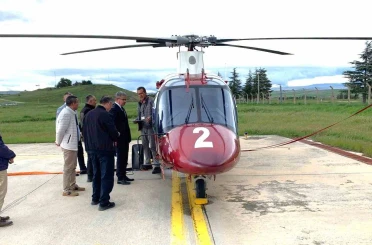 Merzifon’a yangın söndürme helikopteri konuşlandırıldı 