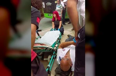 Mesaiye gelen otobüs şoförü yere yığıldı 