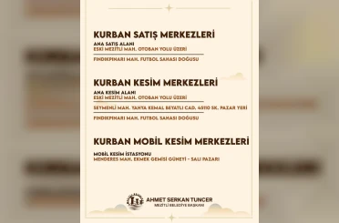 Mezitli’de kurban kesim ve satış noktaları belirlendi 