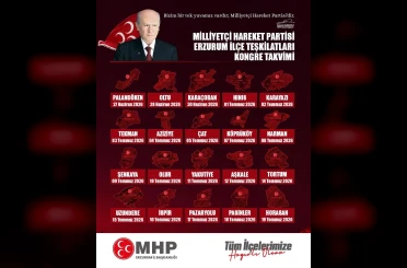 MHP Erzurum’da ilçe kongre takvimi açıklandı 