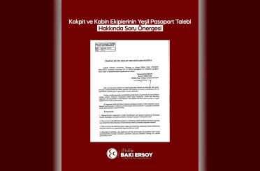 MHP’li Ersoy, kokpit ve kabin ekiplerinin yeşil pasaport talebini TBMM gündemine taşıdı 