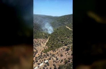 Milas Kazıklı Koyu’nda makilik alanda yangın çıktı 