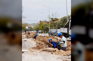 Milas’ta ömrünü tamamlayan su isale hatları değiştiriliyor 