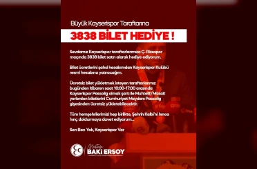 Milletvekili Ersoy’dan Kayserispor taraftarına destek 